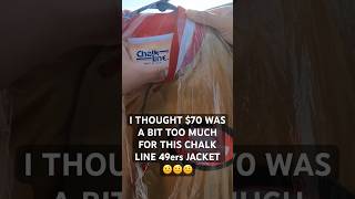 WAS 70 TOO MUCH FOR THIS vintage chalkline satin jacket 49ers fleamarket ebay etsy depop [upl. by Adnoel]