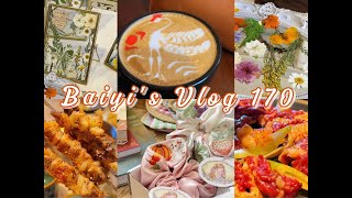 独居宅女日常vlog170｜压花相框DIY 貌美的大肠发圈 在校园里闲逛 收到了黄油小熊 泥炉烤肉 烧烤｜齐齐哈尔抢饭之旅 烤肉 咖啡店 丹顶鹤咖啡 老式冷饮 [upl. by Karolyn]