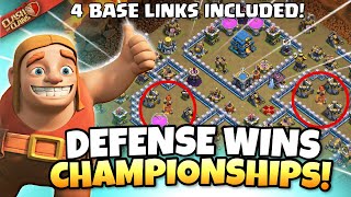 Defense Wins CHAMPIONSHIPS Best TH12 War Bases with LINKS from TH12 Finals  Clash of Clans [upl. by Duncan]