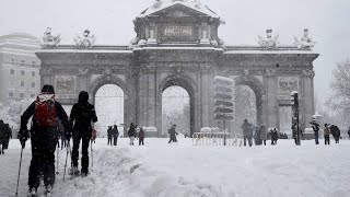 Temporal Filomena dejó parte de España bajo la nieve causando víctimas mortales [upl. by Fauman]