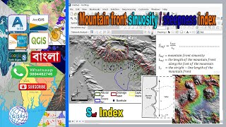 Mountain front sinuositysteepness index calculation in ArcGIS [upl. by Mcconnell]