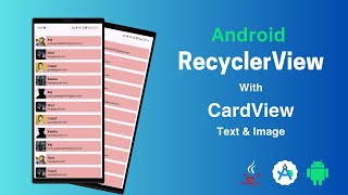 How to Create CardView with Text amp Image in RecyclerView in Android Studio  Beginners Guide 2024 [upl. by Alexandros]