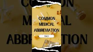 Medical abbreviation  simple and easy Medical Minute medical medicalstudent [upl. by Twum11]