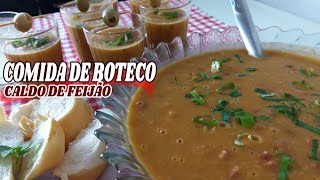 COMIDA DE BOTECO CALDO DE FEIJÃO  RECEITAS DA ROSA [upl. by Koorb]