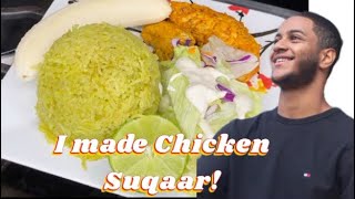 Cooking Somali food for the first time ever‼️I made chicken Suqaar😱🔥 [upl. by Gitlow994]