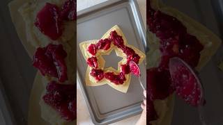 Christmas Star Poptart …Pie crust with frangipane and blackberry amp pear compote poptart poptarts [upl. by Noled]