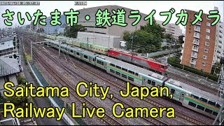 【フリー動画】さいたま市鉄道ライブカメラ（東北本線と武蔵野線分岐点）・Saitama City Japan Railway Live Camera [upl. by Haskel]