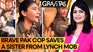 Gravitas  Pakistan woman escapes mob lynching  Brave policewoman comes to the rescue  WION [upl. by Aluk779]