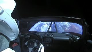 Elon Musk launches a car into space [upl. by Atteuqehs]