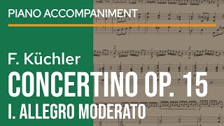 F Küchler  Allegro moderato Violin Concertino Op 15 1st mov Piano Accompaniment  play along [upl. by Jennifer]