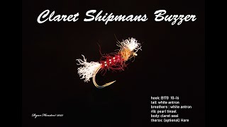 FLY TYING THE CLARET SHIPMANS BUZZER WITH RYAN HOUSTON [upl. by Satterlee]