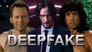 Deepfake John Wick vs John Rambo vs John McClane ERB [upl. by Aicilanna]