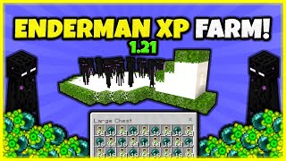 BEST ENDERMAN XP FARM EVER EASY In Minecraft Bedrock And Java 121 [upl. by Aynekal]