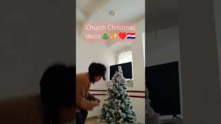 Church Christmas decor 🎄♥️🇭🇷 christmas decoration church croatia europe simple [upl. by Tlihcox]