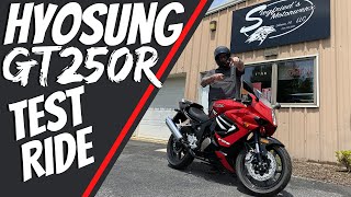 Test riding the Hyosung GT250R The ALMOST quotsuperquot sport bike [upl. by Cirillo]