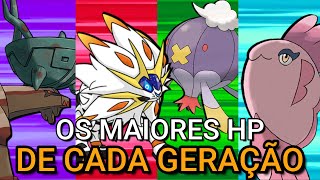 Os Pokémon com mais HP de cada Geração [upl. by Vicky]