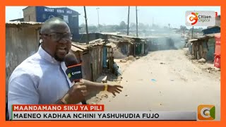 Polisi wakabiliana na waandamanaji eneo la Mathare [upl. by Berk]