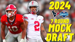 2024 Houston Texans NFL Mock Draft  Drafting CJ Stroud a SUPERSTAR receiver [upl. by Ynnej]