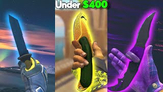 UNIQUE KNIFE amp GLOVE COMBOS Under 400 CS2 BUDGET KNIFE  GLOVES COMBO 2024 [upl. by Dotty]