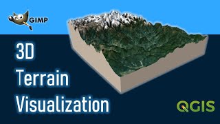 How to Create 3D Terrain with QGIS and GIMP [upl. by Rowland]