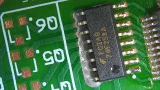 Soldering a tiny SMD chip with paste and hot air [upl. by Nayrda]