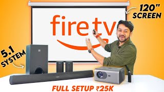 My 120quot Full Projector Setup In Just ₹25000 [upl. by Seiuqram]