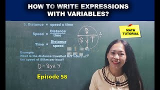 HOW TO WRITE EXPRESSIONS WITH VARIABLES  WHY ARE VARIABLES USED IN MATH UNANG MATH TUTORIAL [upl. by Nonnahs]