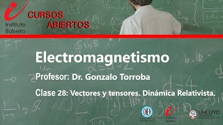 Electromagnetismo  Clase 28 Vectores y tensores Dinámica relativista [upl. by Hakvir684]