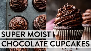 Super Moist Chocolate Cupcakes  Sallys Baking Recipes [upl. by Prager]