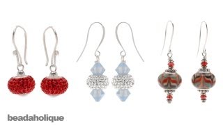 How to Make Earrings Using European Style Large Hole Beads [upl. by Nehtanhoj]