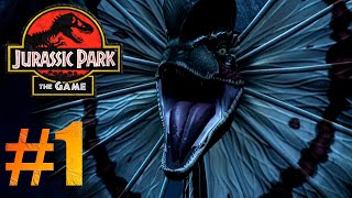 Dilophosaurus  Jurassic Park The Game  Ep1 [upl. by Ahsuat]