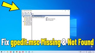 Fix gpeditmsc not found amp missing in windows 10  How To Solve Cannot Find Group Policy Editor ✔️ [upl. by Ailama]