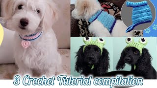 3 Ropa Crochet para Perros y Gatos Recopilación 🐱🐶 [upl. by Bibby]