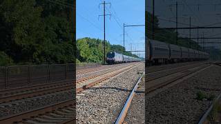 Amtrak Northeast 185 Passing Eddington With A Few Honks shorts [upl. by Anotal]