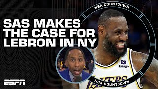 Stephen A to LeBron James The ONLY thing LA has over New York is the WEATHER  NBA Countdown [upl. by Annaihs]