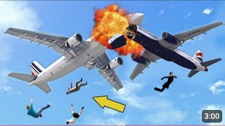 AirFrance Airbus a380 Collide amp Crash Emergency land at UAE Today gta5 fyp shorts [upl. by Asiruam891]