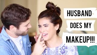 Husband Does My Makeup ahhh  Hilarious Challenge [upl. by Ott777]