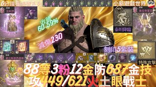 【天堂W】6分鐘看帳號系列【粉色專區】 8861、3粉、10金【最高攻命449621】【最高防禦687】【5刻印紫裝】技能滿、金技、地火魔眼滿分、9商城裝x3、減傷230、戰士 EP125 [upl. by Ainahtan229]