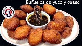 Buñuelos de yuca y queso Receta de postre [upl. by Muryh]