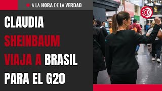 Claudia Sheinbaum viaja a Brasil para el G20 [upl. by Leakcim]