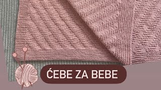 Pleteno ćebe za bebe  How to knit baby blanket  TejkaPlete [upl. by Manno]