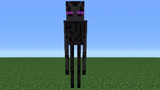 Minecraft Tutorial How To Make An Enderman Statue [upl. by Ameluz899]