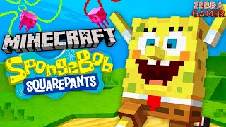 Minecraft SpongeBob DLC  The Best Day Ever  Zebras Minecraft Fun [upl. by Charlotte]