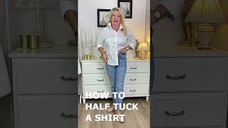 HOW TO HALF TUCK A SHIRT INTO JEANS [upl. by Weismann286]