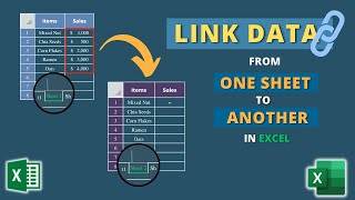 How to Link Data in Excel from One Sheet to Another [upl. by Adlemy]