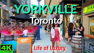 【4K】OPULENT YORKVILLE VILLAGE  THURSDAY TORONTO WALK [upl. by Atla]