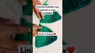 Crochet bralette top tutorial  easy and simple step by step crochetbralette crochettop diy [upl. by Lowell]