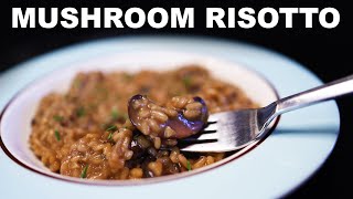 Mushroom risotto with homemade mushroom stock [upl. by Ewer]