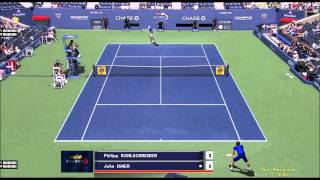 Kohlschreiber vs Isner  Tennis Elbow 2013 [upl. by Amikan]