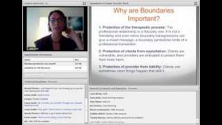 Boundaries in Human Services Webcast [upl. by Aikel234]